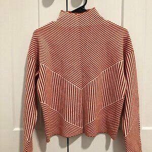 Cynthia Rowley Orange Stripped Sweater